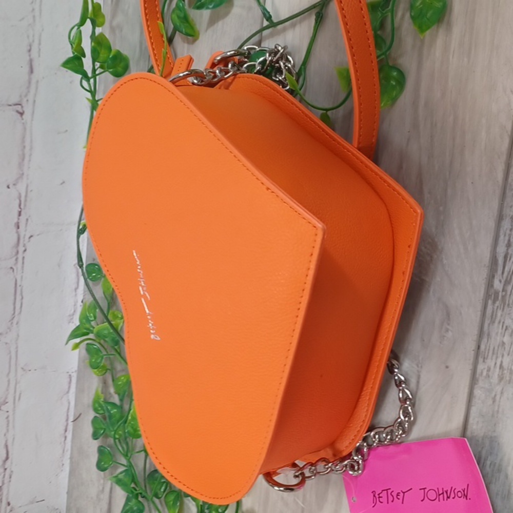 Betsey Johnson XOGINGER Pumpkin Heart Bag NWT - Picture 8 of 12